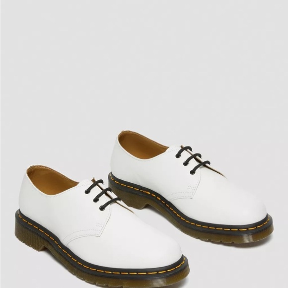 Dr Martens White 1461 Women’s Smooth Leather Oxford Shoes New - Picture 4 of 10